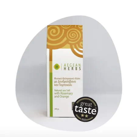 Aegean Herbs - Φυσικό Θαλασσινό Αλάτι με Δενδρολίβανο & Πορτοκάλι