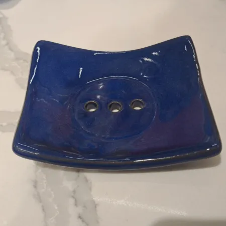 Lavetzaki - Ceramic Soap Case Blue Square