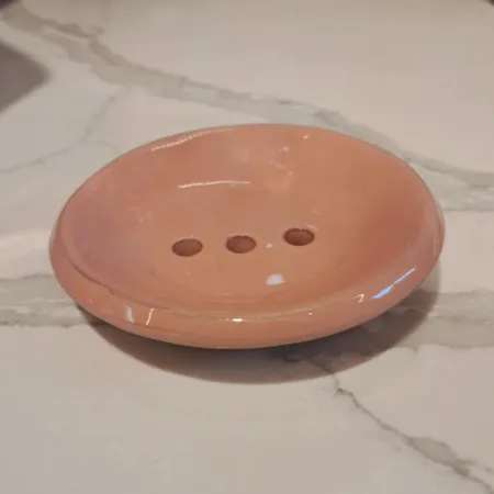 Lavetzaki - Ceramic Soap Case Pink Oval
