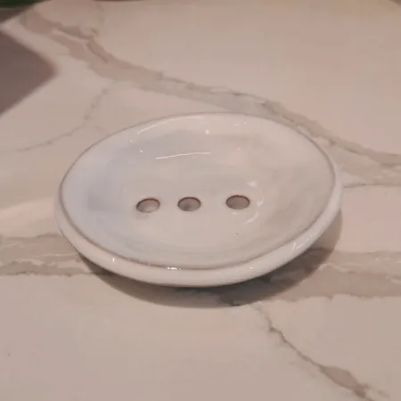 Lavetzaki - Ceramic Soap Case White Oval