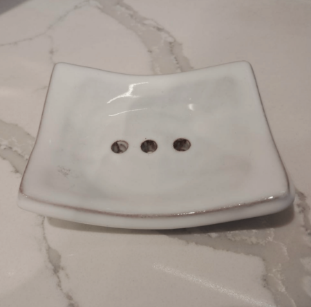 Lavetzaki - Ceramic Soap Case White Square