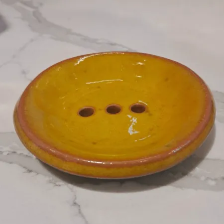 Lavetzaki - Ceramic Soap Case Yellow Oval