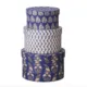 Three Round Calla Indigo Boxes