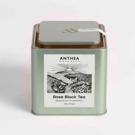 Anthea Organics - Βιολογικό Μαύρο Τσάι Με Ροδοπέταλα Tin